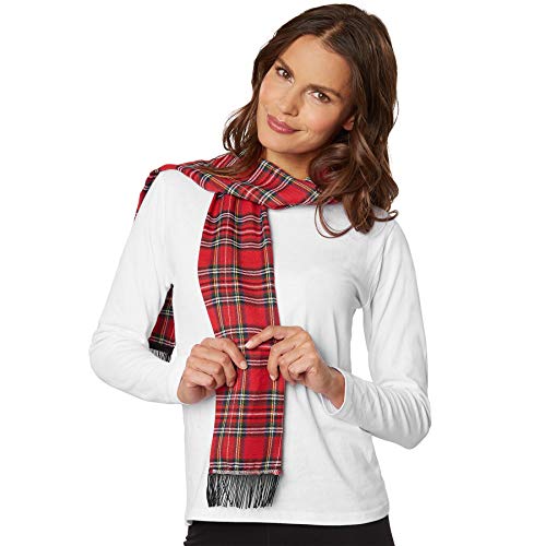 tectake dressforfun 303408 Damen Schal kariert mit Schottenmuster, ideal auch zum Verkleiden, z.B. als Schneemann von tectake
