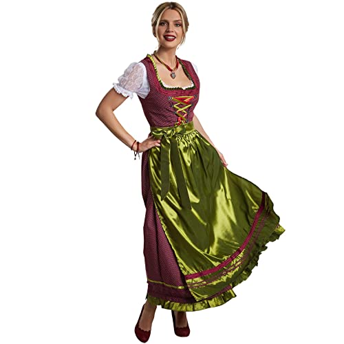 dressforfun 950032 Maxi-Dirndl, figurbetontes Dirndl mit langem Rock, feine Schnürung mit Strasssteinen (L | Nr. 304652) von tectake