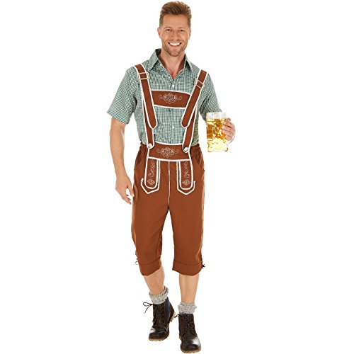 tectake dressforfun Herrenkostüm Trachten Set Austria | Verstellbare H-Träger | Traditionelle Stickereien | Legeres, bequemes Hemd (L | Nr. 301092) von tectake