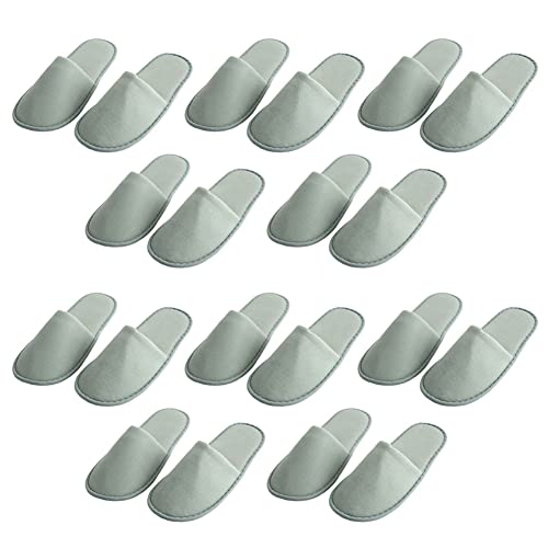 Teceyfeet 10er Set Gästehausschuhe, Unisex Hausschuhe Set Waschbare Antirutsch Hotelslipper Badeslipper Atmungsaktiv Gästepantoffeln Filzpantoffeln von Teceyfeet