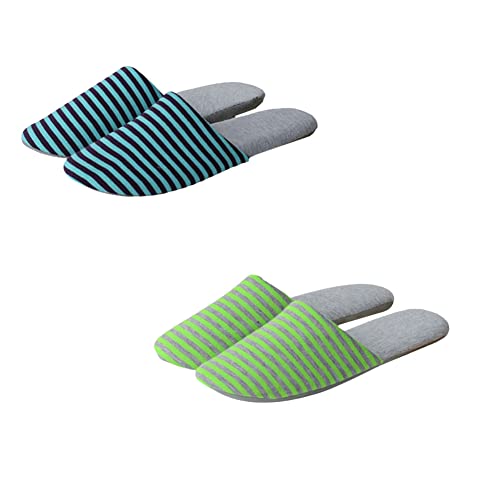 Teceyfeet 2 Paar Unisex Spa Filzpantoffeln Hotelslipper Einwegslipper Geschlossene Filzpantoffeln Waschbar Gästehausschuhe für Spa, Gäste, Reisen, Hotel von Teceyfeet