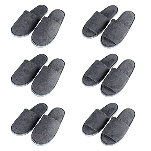 Teceyfeet 6 Paars Gästehausschuhe Set, Hotelslipper Hausschuhe Set Hochwertig Hotelslipper Badeslipper für Damen und Herren von Teceyfeet