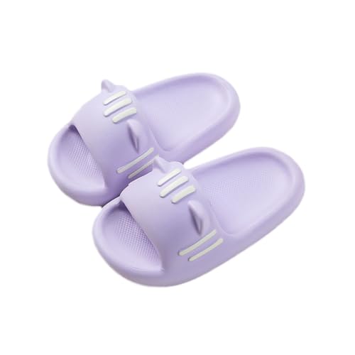Teceyfeet Badelatschen Kinder Badeschlappen Jungen Mädchen Cartoon-Katzen Schlappen Sommer Flache Pantoletten Hausschuhe Duschschuhe Badeschuhe Strand Slipper von Teceyfeet