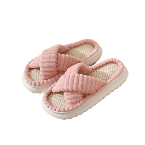 Teceyfeet Damen Hausschuhe Herren Hausschuhe waschbare Winter Pantoffeln Memory Foam Plüsch Slides Slippers Flauschige Bequeme Gästehausschuhe Unisex Flache Filzpantoffeln Rutschfeste Pantoffeln von Teceyfeet