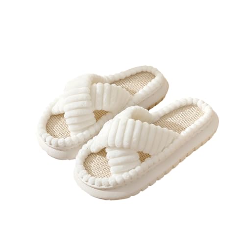 Teceyfeet Damen Hausschuhe Herren Hausschuhe waschbare Winter Pantoffeln Memory Foam Plüsch Slides Slippers Flauschige Bequeme Gästehausschuhe Unisex Flache Filzpantoffeln Rutschfeste Pantoffeln von Teceyfeet
