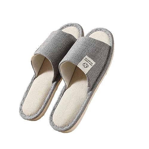 Teceyfeet Hausschuhe Damen Gästehausschuhe Hotelslipper Pantoffeln Indoor Home rutschfeste Flache Slipper Offener Zeh Flip Flop Bequeme Hausschuhe Badeslipper für Damen und Herren von Teceyfeet