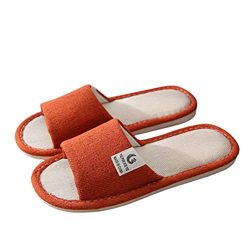 Teceyfeet Hausschuhe Damen Gästehausschuhe Hotelslipper Pantoffeln Waschbar Spa-Slipper Offener Zeh Flip Flop Bequeme Hausschuhe Badeslipper für Damen und Herren von Teceyfeet
