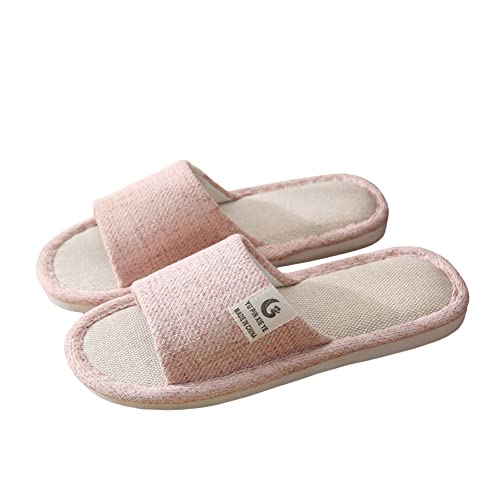 Teceyfeet Hausschuhe Damen Gästehausschuhe Hotelslipper Pantoffeln Waschbar Spa-Slipper Offener Zeh Flip Flop Bequeme Hausschuhe Badeslipper für Damen und Herren von Teceyfeet