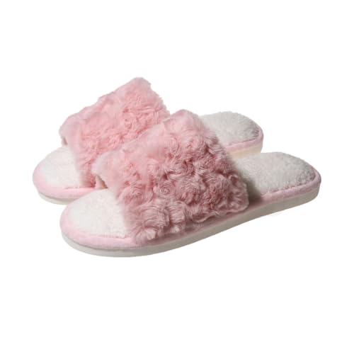 Teceyfeet Hausschuhe Damen Gästehausschuhe Memory Foam Pantoffeln Winter Plüsch Pantoffeln Hausschuhe Bequeme Flauschig Home Slippers von Teceyfeet