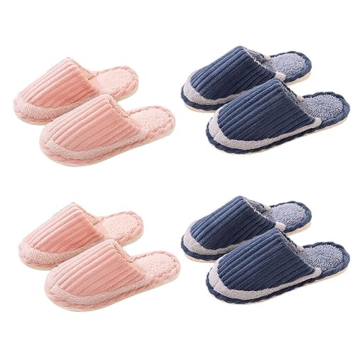 Teceyfeet Hausschuhe Damen,4 Paare Winter Wärme Bequem Hausschuhe Unisex Flauschige Plüsch Hausschuhe Herren Geschlossen Pantoffeln Rutschfeste Hause Slippers Waschbare Gästehausschuhe Indoor Outdoor Teceyfeet Hausschuhe Damen,4 Paare Winter Wärme Bequem Hausschuhe Unisex Flauschige Plüsch Hausschuhe Herren Geschlossen Pantoffeln Rutschfeste Hause Slippers Waschbare Gästehausschuhe Indoor Outdoor von Teceyfeet