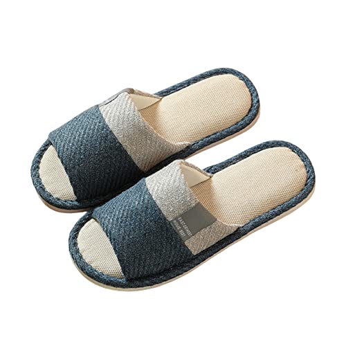 Teceyfeet Slippers Damen Herren Hausschuhe Bequeme Gästehausschuhe Hotelslipper Pantoffeln Waschbar Slipper Offener Zeh Flip Flop Bequeme Badeslipper für Damen und Herren von Teceyfeet