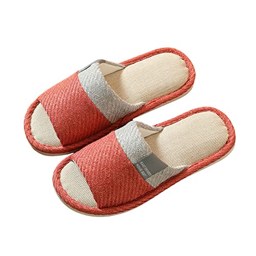 Teceyfeet Slippers Damen Herren Hausschuhe Bequeme Gästehausschuhe Hotelslipper Pantoffeln Waschbar Slipper Offener Zeh Flip Flop Bequeme Badeslipper für Damen und Herren von Teceyfeet
