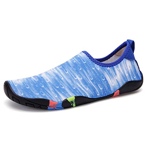 Teceyfeet Unisex Barfußschuhe Wasserschuhe Herren Sommer Schwimmschuhe Damen Strandschuhe Leichte rutschfest Surfschuhe für Jungen und Mädchen Gr.26-46 von Teceyfeet