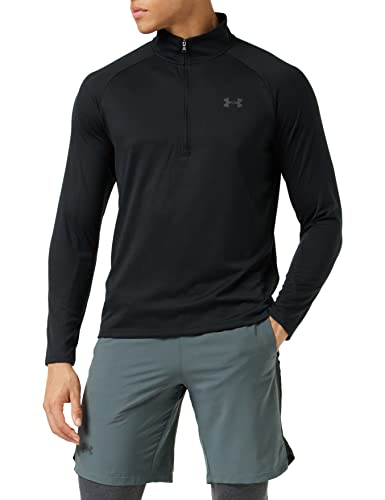 Under Armour Herren Tech 2.0 1/2 Zip Up Langarm T-Shirt Sweatshirt, Schwarz, XL/Tall von Under Armour