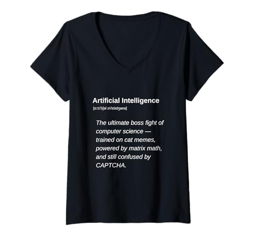Damen AI: Lustiges Humorvolles Data Scientists & AI Experten T-Shirt mit V-Ausschnitt Damen AI: Lustiges Humorvolles Data Scientists & AI Experten T-Shirt mit V-Ausschnitt von Tech Apparel | Funny Data Scientists & AI Experts