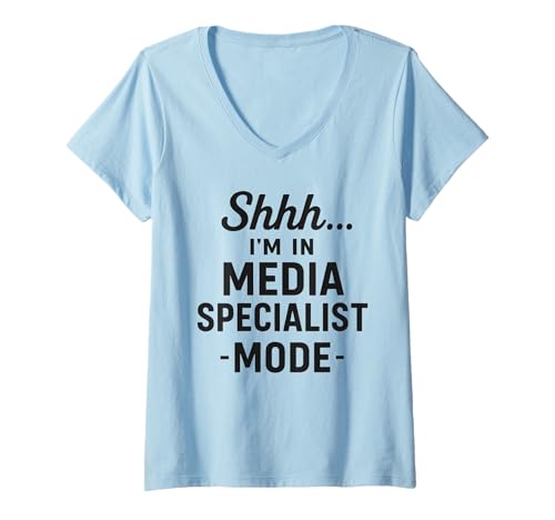 Damen Medienspezialist Mode Funny Tech Digitales Bibliothekszentrum T-Shirt mit V-Ausschnitt Damen Medienspezialist Mode Funny Tech Digitales Bibliothekszentrum T-Shirt mit V-Ausschnitt von Tech Guru Threadworks