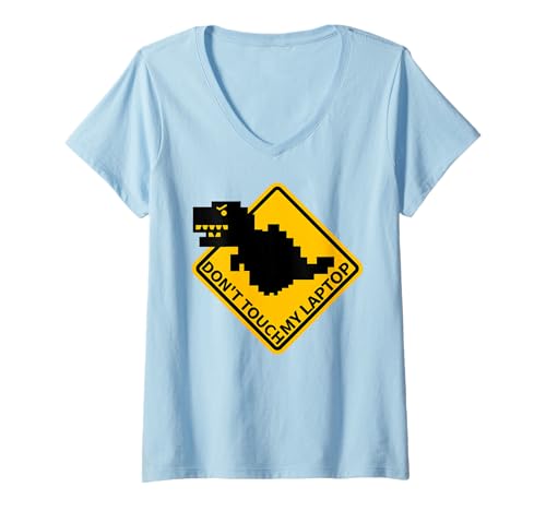 Damen Don't Touch My Laptop - Lustiger IT-Software-Ingenieur-Programmierer T-Shirt mit V-Ausschnitt Damen Don't Touch My Laptop - Lustiger IT-Software-Ingenieur-Programmierer T-Shirt mit V-Ausschnitt von Tech Humor IT Guy Computer Software Engineer