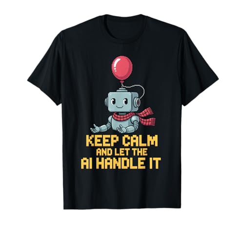 Lustiger Spruch Keep Calm Let AI Handle It Roboter Witz Damen Herren T-Shirt Lustiger Spruch Keep Calm Let AI Handle It Roboter Witz Damen Herren T-Shirt von Tech Lovers Programmers Robot Sarcasm AI Humor