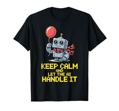 Lustiger Spruch Keep Calm Let AI Handle It Roboter Witz Damen Herren T-Shirt Lustiger Spruch Keep Calm Let AI Handle It Roboter Witz Damen Herren T-Shirt von Tech Lovers Programmers Robot Sarcasm AI Humor