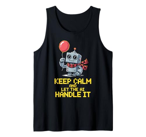 Lustiger Spruch Keep Calm Let AI Handle It Roboter Witz Damen Herren Tank Top Lustiger Spruch Keep Calm Let AI Handle It Roboter Witz Damen Herren Tank Top von Tech Lovers Programmers Robot Sarcasm AI Humor