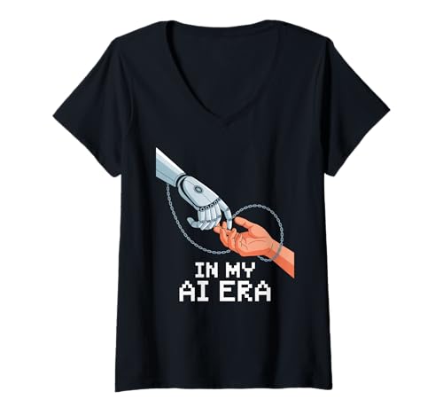 Damen Lustiger Spruch In My AI Era Machine Learning Future Women Men T-Shirt mit V-Ausschnitt Damen Lustiger Spruch In My AI Era Machine Learning Future Women Men T-Shirt mit V-Ausschnitt von Tech Nerds Coders AI Trend Fans Robotics Engineers