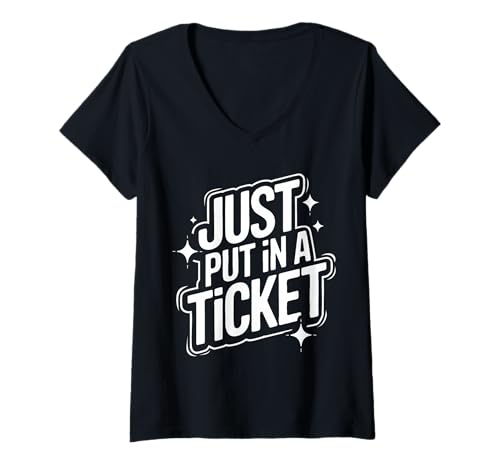 Damen Tech-Support einfach ein Ticket einlegen T-Shirt mit V-Ausschnitt Damen Tech-Support einfach ein Ticket einlegen T-Shirt mit V-Ausschnitt von Tech Support Computer Geek Nerd Programmer