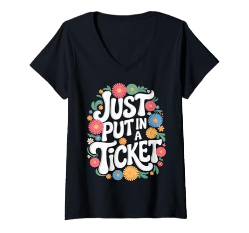 Damen Tech-Support einfach ein Ticket einlegen T-Shirt mit V-Ausschnitt Damen Tech-Support einfach ein Ticket einlegen T-Shirt mit V-Ausschnitt von Tech Support Computer Geek Nerd Programmer