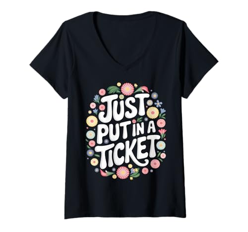 Damen Tech-Support einfach ein Ticket einlegen T-Shirt mit V-Ausschnitt Damen Tech-Support einfach ein Ticket einlegen T-Shirt mit V-Ausschnitt von Tech Support Computer Geek Nerd Programmer