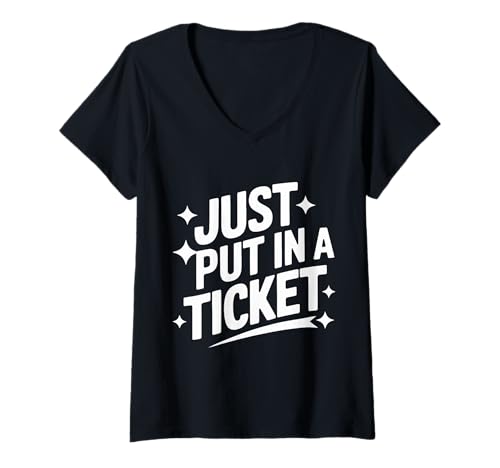Damen Tech-Support einfach ein Ticket einlegen T-Shirt mit V-Ausschnitt Damen Tech-Support einfach ein Ticket einlegen T-Shirt mit V-Ausschnitt von Tech Support Computer Geek Nerd Programmer