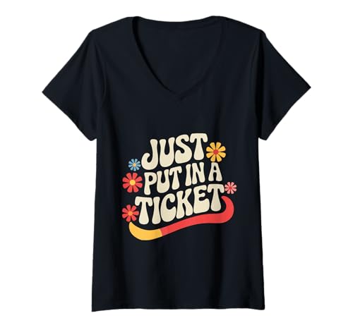 Damen Tech-Support einfach ein Ticket einlegen T-Shirt mit V-Ausschnitt Damen Tech-Support einfach ein Ticket einlegen T-Shirt mit V-Ausschnitt von Tech Support Computer Geek Nerd Programmer