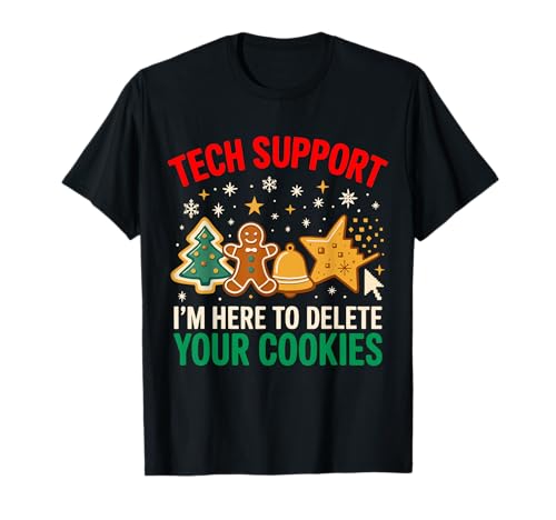 Tech Support Weihnachtskekse für Damen und Herren, lustige Weihnachten T-Shirt Tech Support Weihnachtskekse für Damen und Herren, lustige Weihnachten T-Shirt von Tech Support Delete Cookies Christmas