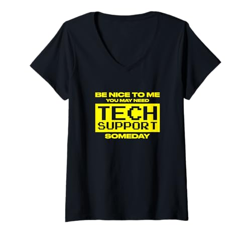 Damen Funny Tech Support It Professionals Computer It Programmierer T-Shirt mit V-Ausschnitt Damen Funny Tech Support It Professionals Computer It Programmierer T-Shirt mit V-Ausschnitt von Tech Worker Computer Engineers Tech Support Design