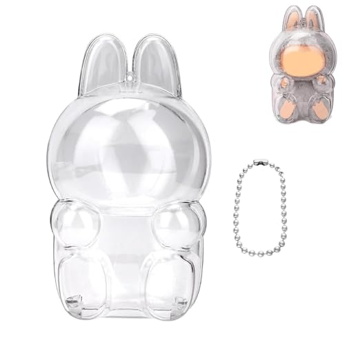 Techchii Schlüsselanhänger für Labubu-Puppe, schützender Schlüsselanhänger für Labubu, mit Sitz, transparente PVC-Hülle mit 20 cm Schlüsselanhänger, wasserdicht und langlebig (9,5 x 16,5 x 8,5 cm) Techchii Schlüsselanhänger für Labubu-Puppe, schützender Schlüsselanhänger für Labubu, mit Sitz, transparente PVC-Hülle mit 20 cm Schlüsselanhänger, wasserdicht und langlebig (9,5 x 16,5 x 8,5 cm) von Techchii