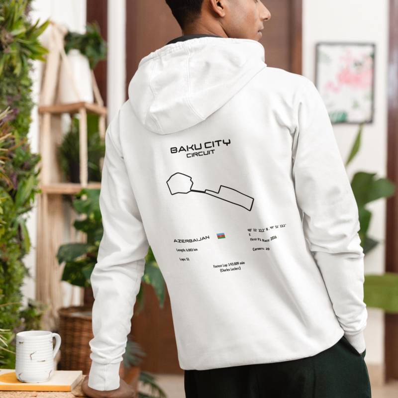 Baku Circuit Hoodie | Track Map Warm & Durable Classic Motorsport Look Baku Circuit Hoodie | Track Map Warm & Durable Classic Motorsport Look von Techcraftstudioshops
