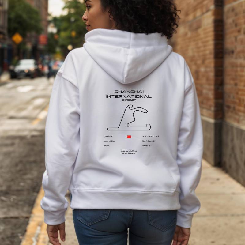 Shanghai Circuit Hoodie | Track Map Warm & Durable Classic Motorsport Look Shanghai Circuit Hoodie | Track Map Warm & Durable Classic Motorsport Look von Techcraftstudioshops