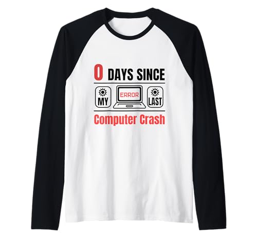 Herren Techie 0 Tage Seit Meinem Letzten Computerabsturz Raglan Herren Techie 0 Tage Seit Meinem Letzten Computerabsturz Raglan von Techie Computer Nerd Humor Help Desk Geschenke