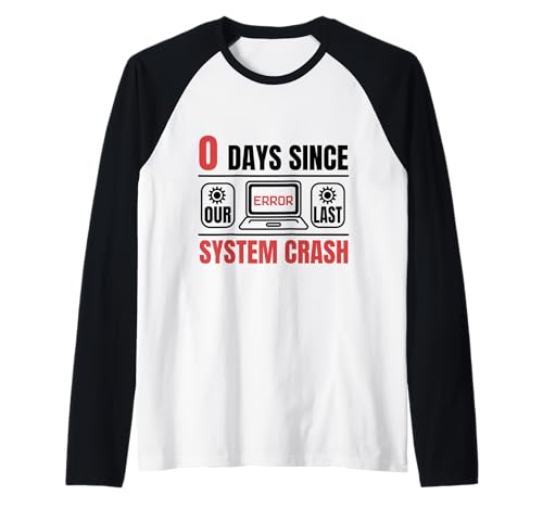 Herren Techie 0 Tage Seit Meinem Letzten Systemabsturz Technischer Raglan Herren Techie 0 Tage Seit Meinem Letzten Systemabsturz Technischer Raglan von Techie System Nerd Humor Help Desk Geschenke
