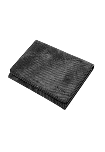 Etres Smart Wallet – Classic • Jeans | Slim Geldbörse mit RFID-Schutz im Denim-Look (Schwarz) von Techmade