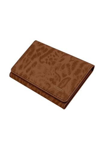 Etres Smart Wallet – Flache Geldbörse mit Tiermuster – RFID-Schutz & smarte Funktionen, schlankes Design (Braun) von Techmade