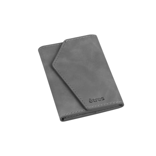 TECHMADE ETRES Wallet Smart ICON Easy - MagSafe Brieftasche mit RFID-Kartenfach, Ultra-Slim, iPhone-kompatibel, minimalistisches Design, Mattschwarz, grau TECHMADE ETRES Wallet Smart ICON Easy - MagSafe Brieftasche mit RFID-Kartenfach, Ultra-Slim, iPhone-kompatibel, minimalistisches Design, Mattschwarz, grau von Techmade