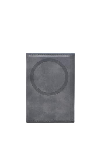 Techmade ETRES Magnetische Leder Geldbörse für Smartphones Grau von Techmade