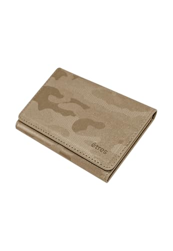 Etres Smart Wallet – Flache Geldbörse mit Camouflage-Muster – RFID-Schutz & Smarte Funktionen, Schlankes Herren-Design (Beige Weiß) von Techmade