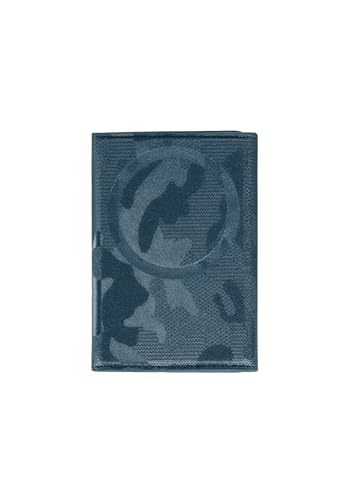 Techmade Etres Smart Wallet – Flache Geldbörse mit Camouflage-Muster – RFID-Schutz & Smarte Funktionen, Schlankes Herren-Design (Blau) von Techmade