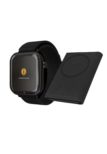 Techmade Smartwatch Glam mit Künstlicher Intelligenz - Bundle-Pack Schwarz von Techmade