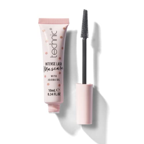 Technic Intense Lash Mascara in sattem Schwarz - Vegane Formel mit Jojobaöl und Vitamin E zur Feuchtigkeitsversorgung und Pflege der Wimpern von Technic