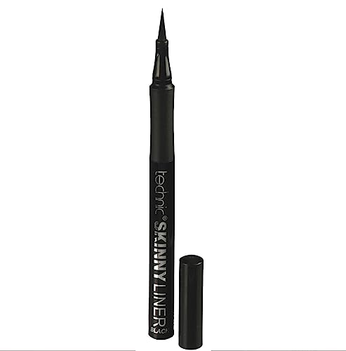Technic Skinny Filzstift-Liquid Eyeliner - Schwarze Präzisionsspitze und Stift mit weichem Griff für langanhaltende, schnelle, natürliche oder ausdrucksstarke Looks - für Anfänger geeignet - 1.5ml von Technic