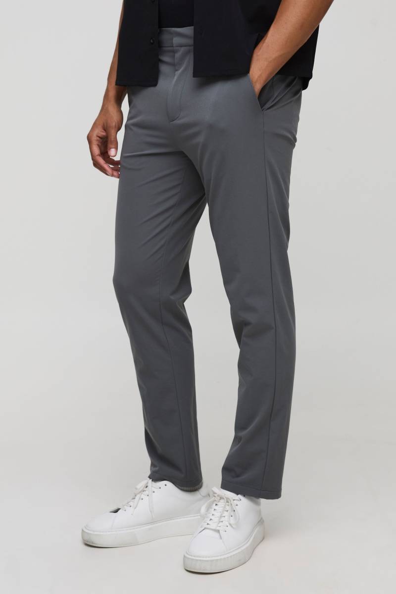 Technical Tapered Fit Trousers - Grey - 34, Grey von Technic