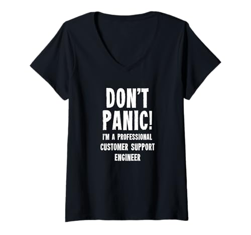 Damen Kundendienst-Techniker T-Shirt mit V-Ausschnitt von Technical Support Department T-Shirts & Gifts