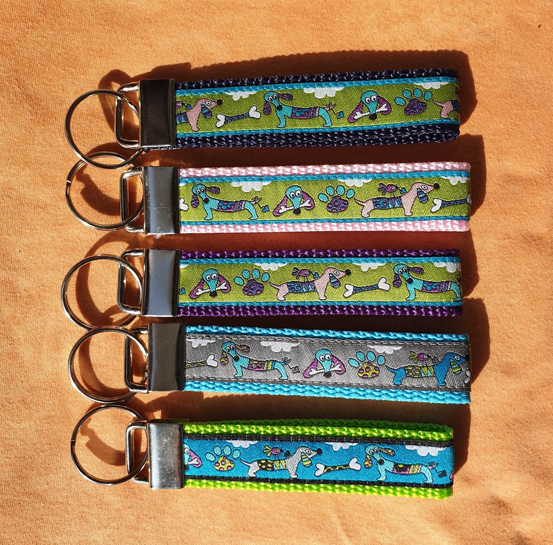 Schlüsselanhänger, Gurtband, Dackel von Teckelschick