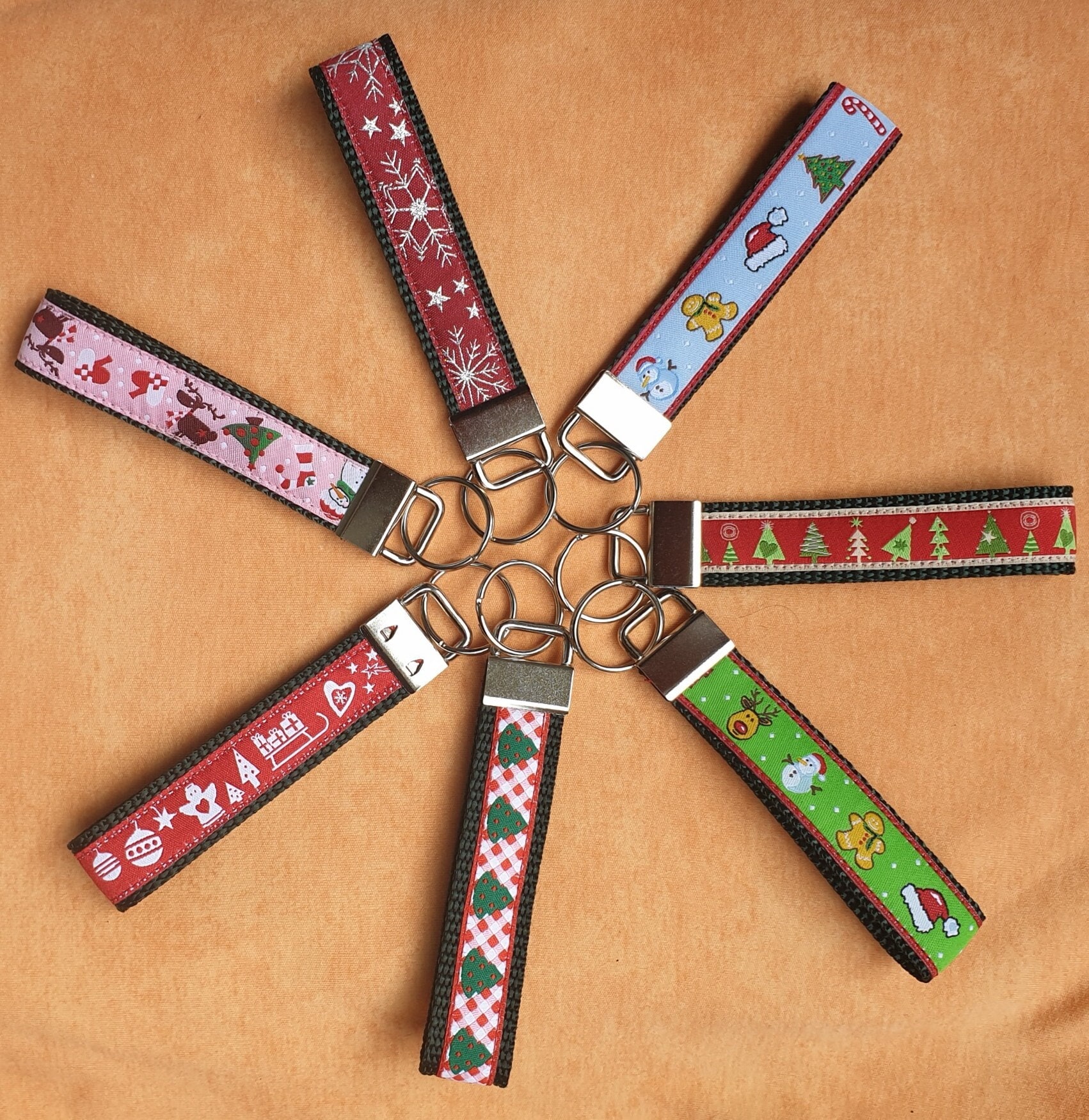 Schlüsselanhänger, Gurtband, Weihnachten, Wichtelgeschenk, Weihnachtsschlüsselanhänger von Teckelschick